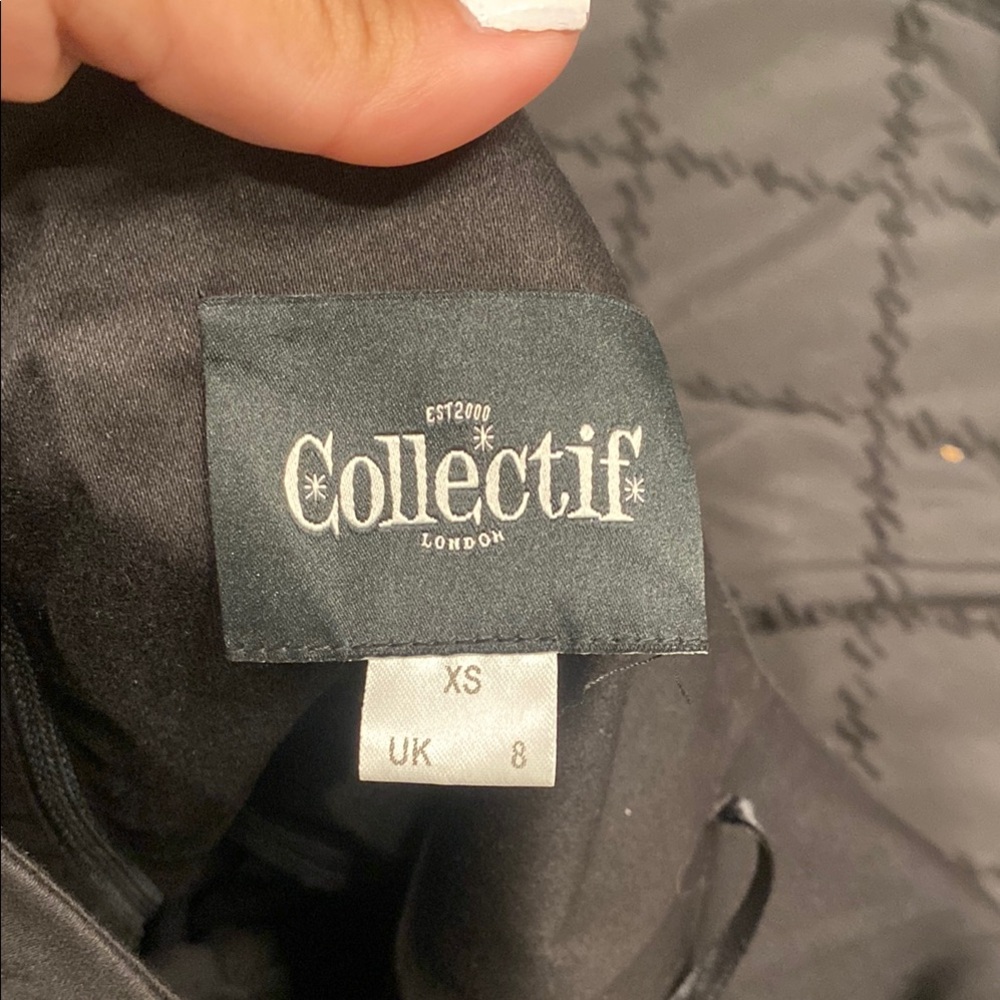 Collectif Black Jumpsuit and Cream Skirt - Picture 6 of 6